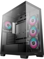Deepcool CG580 4F (FEKETE, Számítógépház -  (fekete, ablakos, 4x12cm a-rgb, btf, atx, 2xusb3.0, 1xusb2.0) kép