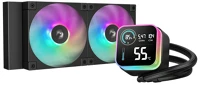 Deepcool LQ240 Cpu water cooler -  (max 21db; max. 122,39 m3/h; 2x12cm, led kijelző, fekete) kép