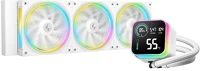 Deepcool LQ360 WH Cpu water cooler -  (max 21db; max. 122,39 m3/h; 3x12cm, led kijelző, fehér) kép