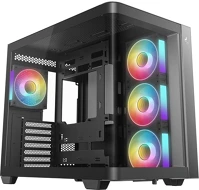 Deepcool R-CG590U-BKAGA5-G Cg590u 5f táp nélküli ablakos mid tower számítógépház fekete kép