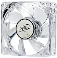 Deepcool XFAN 80L/B Cooler 8cm -  (20db; max. 37,03 m3/h; 3pin csatlakozó; ház hűtésre, kék led) kép