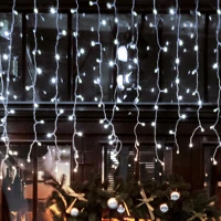 Dekorációs termékek DLFJ 400/WH fényfüggöny, 10 m / 400 db hidegfehér LED, állófényű, fehér vezeték kép