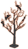 Dekorációs termékek HTT 40 halloween fa, denevérekkel, 70 cm, 40 narancs színű LED, beltéri kép