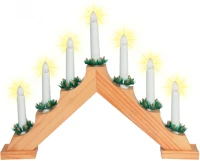Dekorációs termékek KAD 01 Home kad 01 gyertyapiramis, 7 db izzó, lakkozott fa, l7d kép