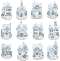 Dekorációs termékek KDC 02 Home kdc 02 téli led-es házikó, fehér, 12 féle forma, polyresin, beltéri kép