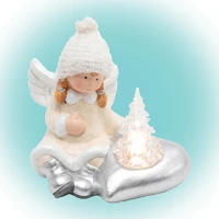 Dekorációs termékek KDC 13 Home kdc 13 led-es kerámia angyal figura, 1 db led, fenyőfa kép