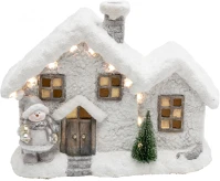 Dekorációs termékek KDC 33 Home kdc 33 led-es kerámia havas házikó figura, 12 db led, 42 x 20 x 33 cm kép