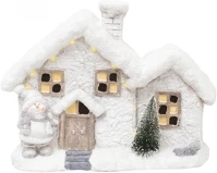 Dekorációs termékek KDC 53 Home kdc 53 led-es kerámia figura, havas házikó, 12 db led, 65 x 27 x 53 cm kép