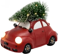 Dekorációs termékek KDCA 11 LED-es kerámia piros autó figura, beltéri kivitel, 9 db melegfehér LED kép