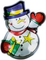 Dekorációs termékek KID 312 Home kid 312 hóember ablakdísz, 10 db led, öntapadó elemtartó, 19 x 21 cm kép