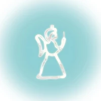 Dekorációs termékek KID 413 Home kid 413 angyal ablakdísz, 8 db led, öntapadós elemtartó kép