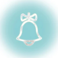 Dekorációs termékek KID 415 Home kid 415 harang ablakdísz, 8 db led, öntapadós elemtartó kép