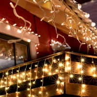 Dekorációs termékek KKF 908/WW 30 m / 900 db melegfehér LED, 8 fényprogram, fehér vezeték kép