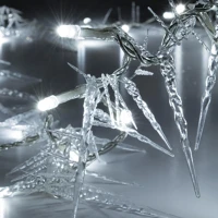 Dekorációs termékek KLG 50 LED-es jégcsap fényfüzér, kül- és beltéri kivitel, 50 db hidegfehér kép