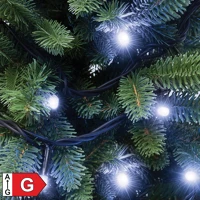 Dekorációs termékek KSI 100/WH LED-es fényfüzér, 10 m / 100 db hidegfehér LED, állófényű, fekete kép