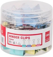 Deli 03.00763 Binder csipesz  19 mm színes 40 darabos kép