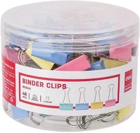 Deli 03.00764 Binder csipesz  25 mm színes 48 darabos kép