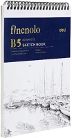 Deli finenolo FINENOLO B5 B5, álló, 100 g/m2, spirálozott, fehér rajzpapírfüzet kép