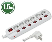 Delight 05941A hálózati szerelhető tápkábel dugóval - 1,5 m kábellel - 3 x 1,5 mm² kép