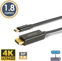 Delight 20335B Type-c - displayport kábel - 1.4 - 4k - 1,8 m kép