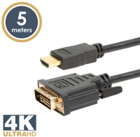 Delight 20382 Dvi-d (dual link) (24+1) - hdmi aranyozott kábel 5m black kép