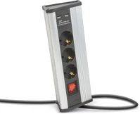 Delight 20483S Sarokelosztó kapcsolóval 3 x 250v, 16a, 2 x usb kép