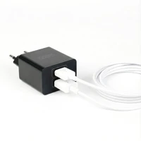Delight GL55039-2BK 2 portos hálózati usb töltő - 2.4a - fekete kép