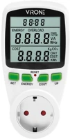 Delight VIRONEANCO321613 VIRONE OR-em-1(gs)  Fogyasztásmérő konnektor aljzat, schuko, 3680W, IP20 kép
