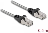 Delock 0.5M FÉM Rj45 cat6a u/ftp -> rj45 cat6a u/ftp m/m adatkábel 0.5m fém kép