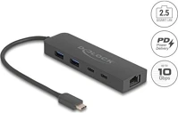 Delock 10 GBPS USB HUB 2,5 10 gbps usb hub 2,5 gigabit lan porttal és pd 85 watt kép