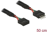 Delock 10 TŰS Usb 2.0 tűs fejléc hosszabbító kábel 10 tűs apa/anya 50 cm kép