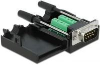 Delock 10 TŰS KAPOCSTEST Sub-d 9 tűs adapter apa - 10 tűs kapocstest házzal kép