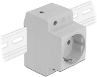 Delock 11472 Csatlakozóaljzat egy oldalsó földelési kapcsolattal a din sínhez 5 darab kép