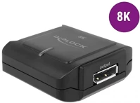 Delock 11474 Displayport 1.4 -> displayport 1.4 f/f repeater fekete kép