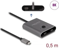 Delock 11500 2-portos usb-c usb-c switch szürke kép