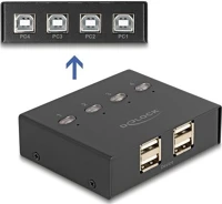 Delock 11507 Usb 2.0 kapcsoló 4 személyi számítógép - 4 eszköz kép