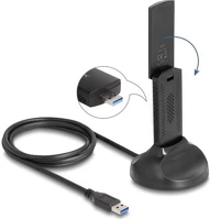 Delock 1201 + 574 MBPS Wi-fi 6e duális band wlan usb adapter ax3000 (2 x 1201 + 574 mbps) kép