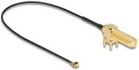 Delock 12035 antenna kábel sma 90  pcb anya válaszfali csatlakozóval apa i-pex inc kép