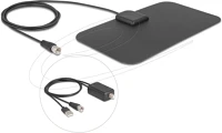 Delock 12085 dab+ dvb-t2 antenna f apa 5 - 25 db aktív, mindenirányú, fekete ragasztós kép