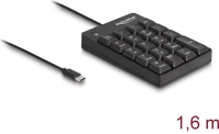 Delock 12108 Usb-c egykezes membrán numerikus billentyűzet fekete kép