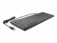 Delock 12170 Usb keyboard wired 1.5m with xxl letters and illumination black de kép