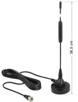 Delock 12412 Dab+ antenna f dugó 0 dbi mindenirányú mágneses talpú fix - fekete kép