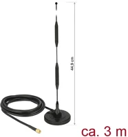 Delock 12425 lte antenna sma-dugó 5 dbi irányítatlan, rögzített, mágneses talppal kép