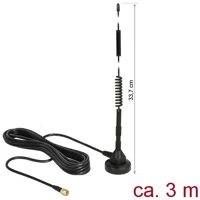 Delock 12427 lte antenna sma-dugó 5 dbi irányítatlan, rögzített, mágneses talppal kép
