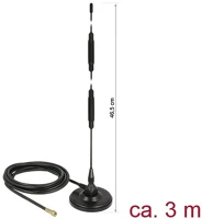 Delock SMA-DUGÓ 7 DBI Lte antenna sma-dugó 7 dbi irányítatlan, rögzített, mágneses talppal és csatlakozókábellel (r kép
