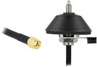 Delock 12589 Antenna base m6 with connection cable rg-58 c/u 3 m sma plug black kép