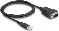 Delock 1.3M Usb-a 2.0 -> serial rs-232 db9 m/m adatkábel 1.3m fekete kép