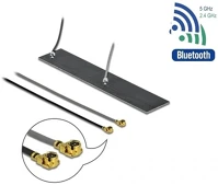 Delock 15 CM wlan 802.11 ac/ax/a/h/b/g/n ikerantenna, 2 x mhf® i csatlakozódugó, 2,2 ? 4,0 dbi, 2 x kép