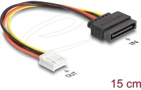 Delock 15 TŰS APA - 1 DB Sata tápkábel 15 tűs apa - 1 db. floppy 4 tűs anya 15 cm kép