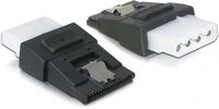 Delock 15PIN F/M Molex power 4pin -> sata power 15pin f/m adapter fekete kép